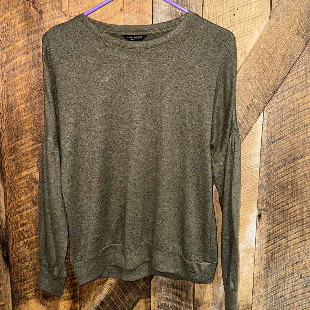 Lucky Brand Cloud Jersey Puff Sleeve Sweatshirt Size small. A24